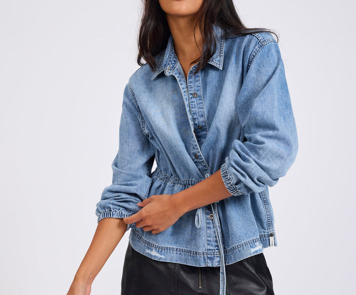 Drawstring Denim Shirt One Teaspoon detail