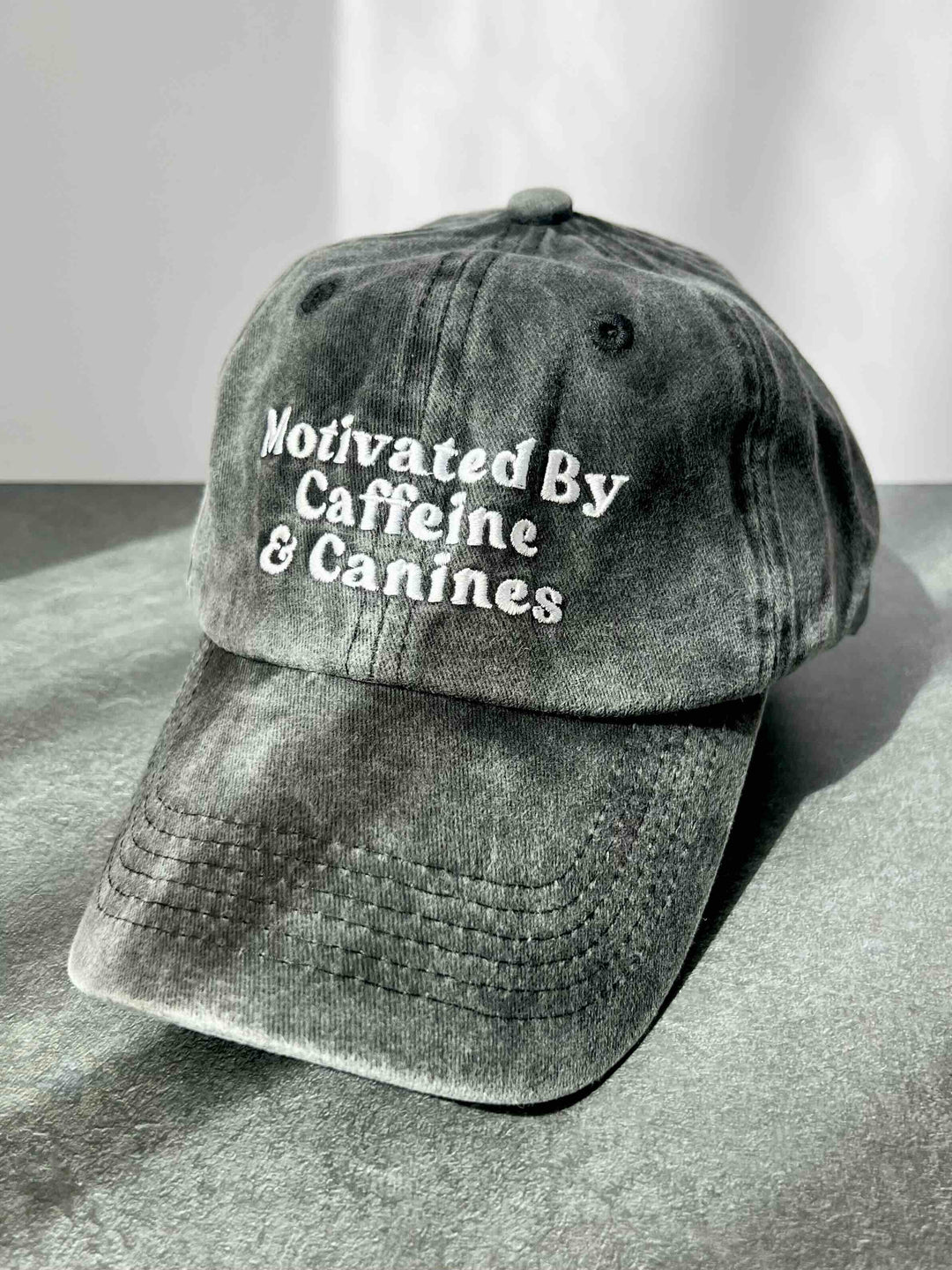 Motivated by Caffeine and Canines Cap