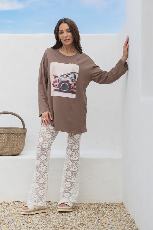 Vroom Long Sleeve Top by Peach and Parla