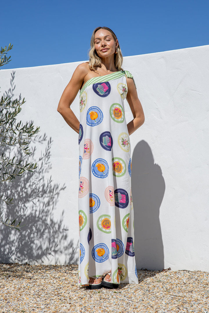 BTL The Label Piatto Maxi Dress front detail