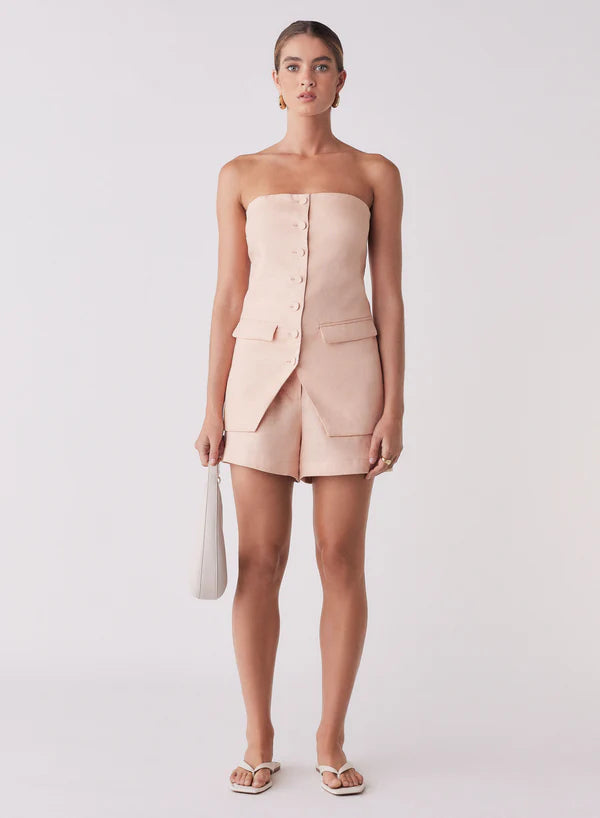 Esmaee Portsea Bandeau Top in Peach