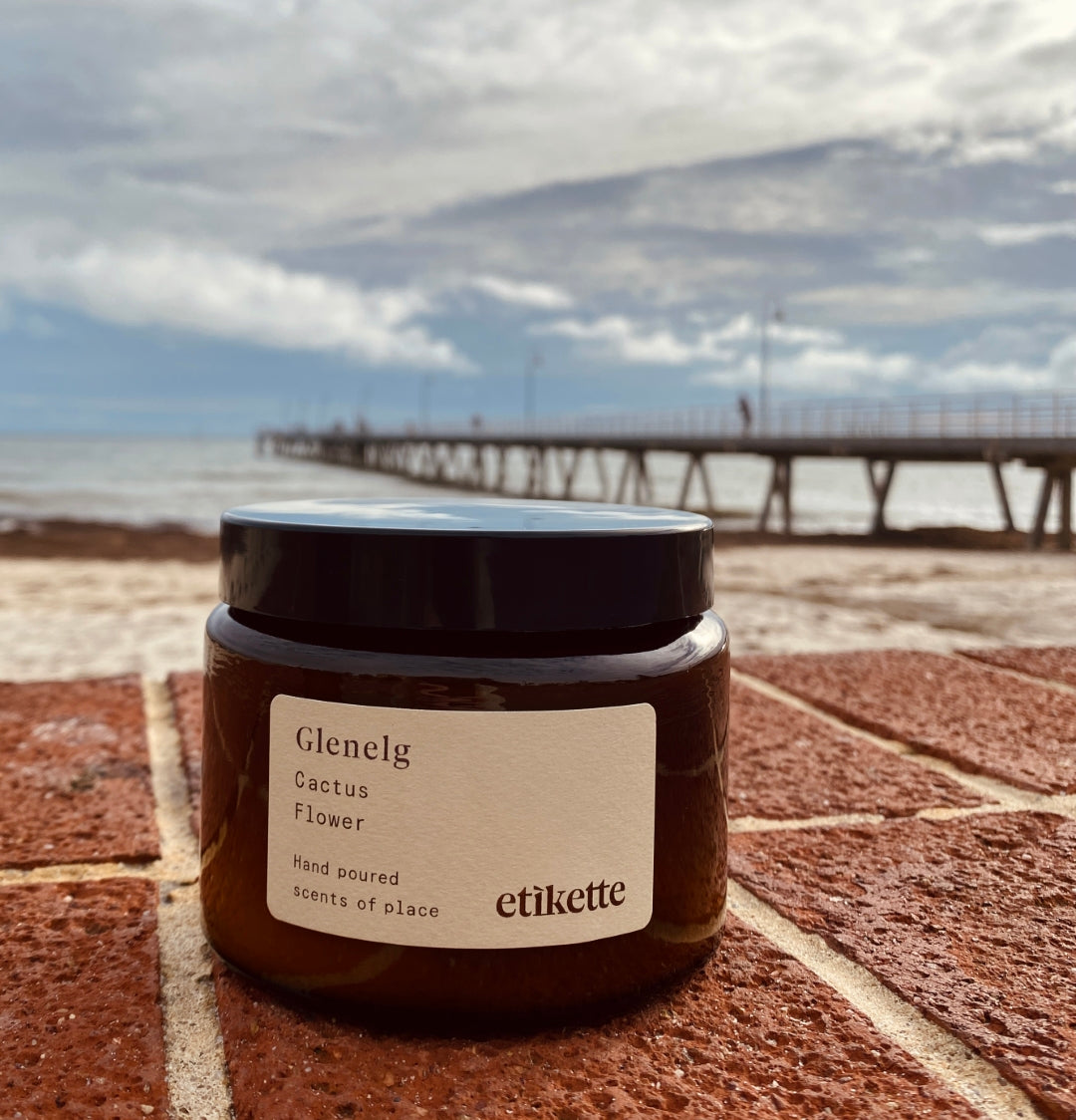 etikette candles cactus flower