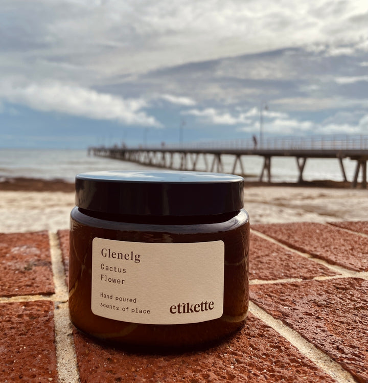etikette candles cactus flower