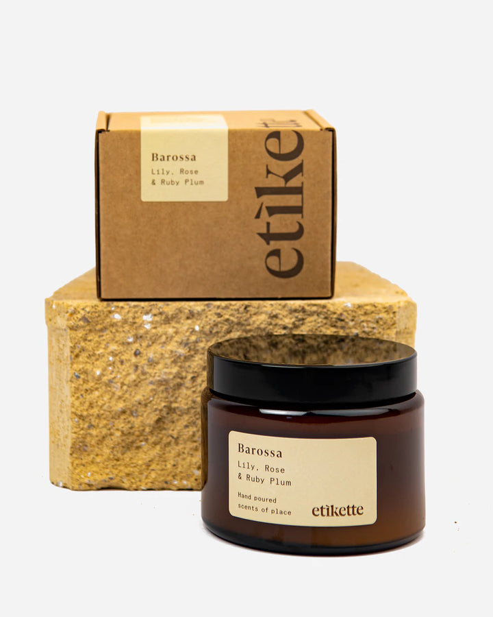 etikette barossa candle