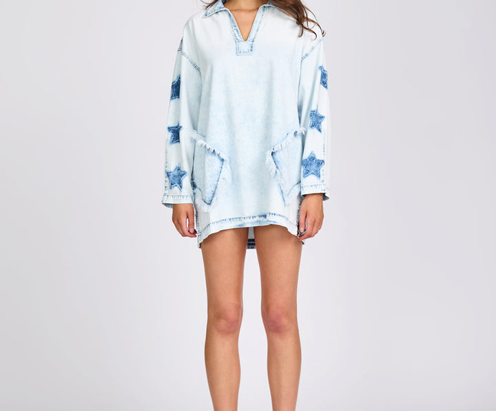Le Captain Star Pullover Shirt Dress by One Teaspoon