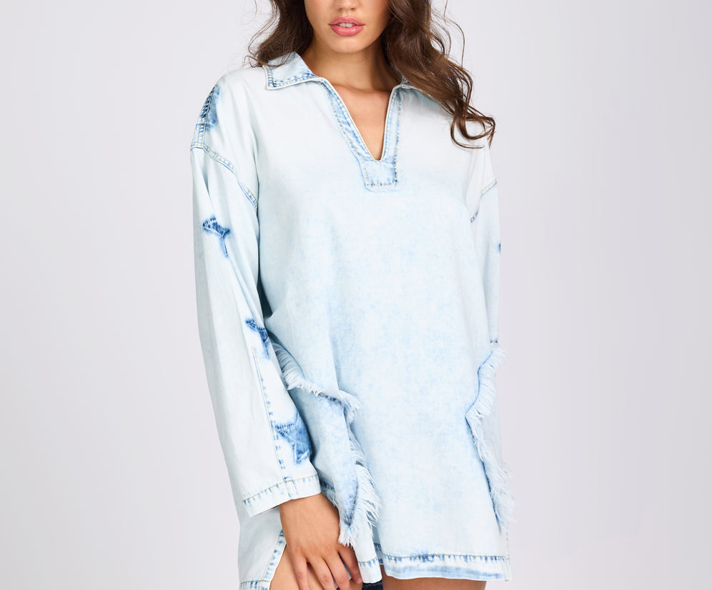 Le Captain Star Pullover Shirt Dress by One Teaspoon