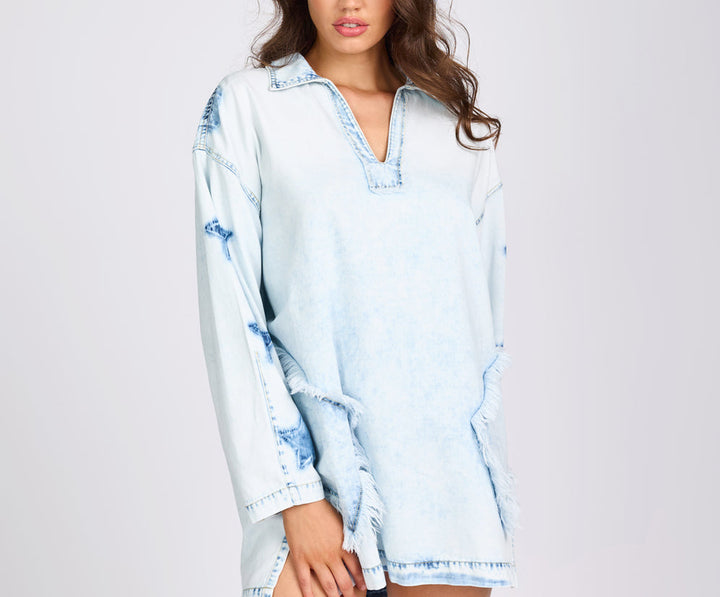 Le Captain Star Pullover Shirt Dress by One Teaspoon