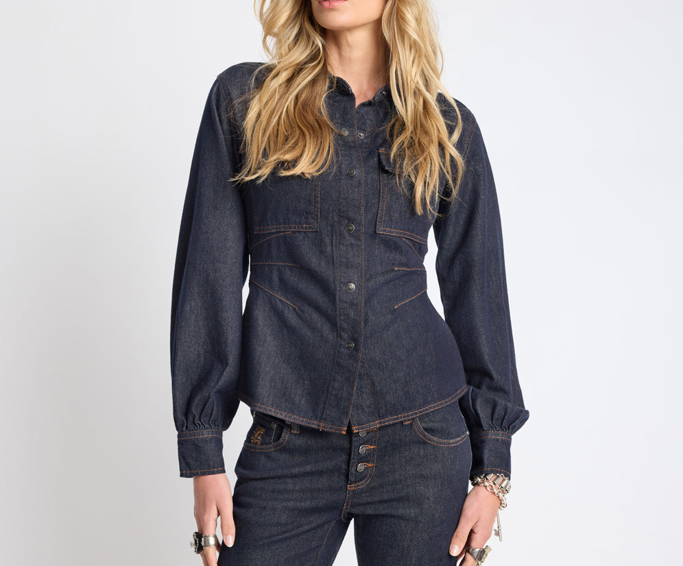 Josie Fitted Denim Shirt