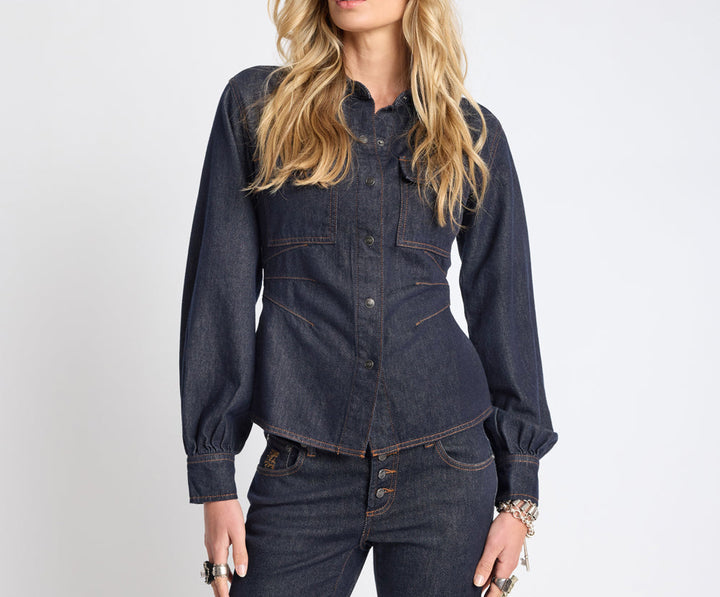Josie Fitted Denim Shirt