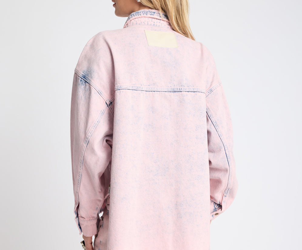 Star Teaser Daria Denim Shacket / Pink Haze