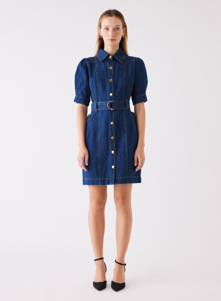 Podium Denim Dress by Esmaee