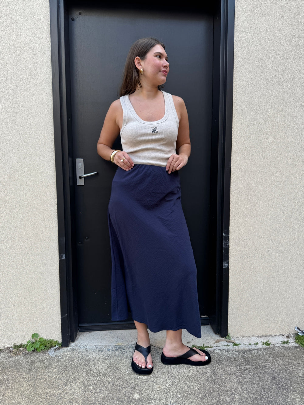  A-Line Skirt from Sunny Girl in Navy