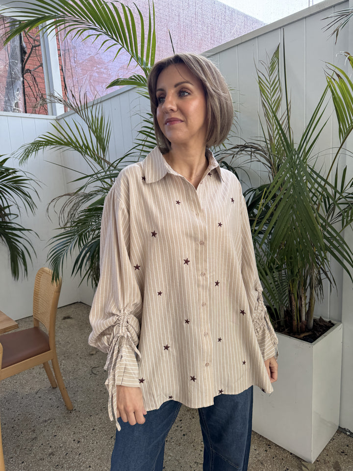 Billie Star Shirt Beige
