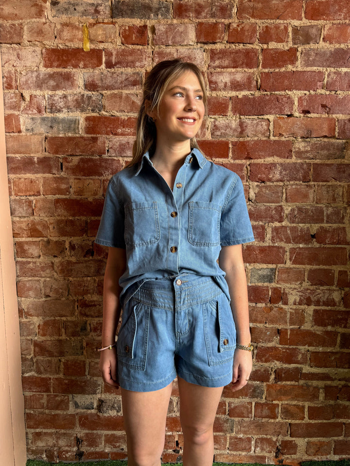 Booker Denim Short Set