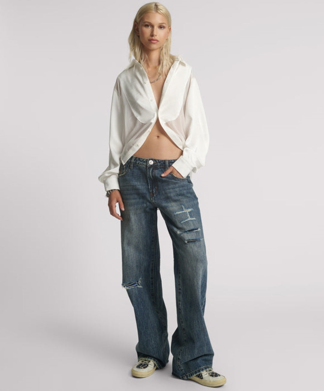 One Teaspoon Boys Club Wide Leg Jeans