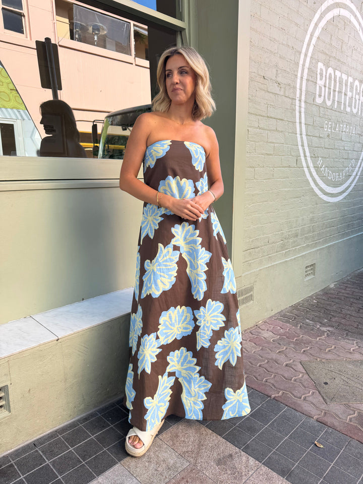 Choc Floral Maxi Dress