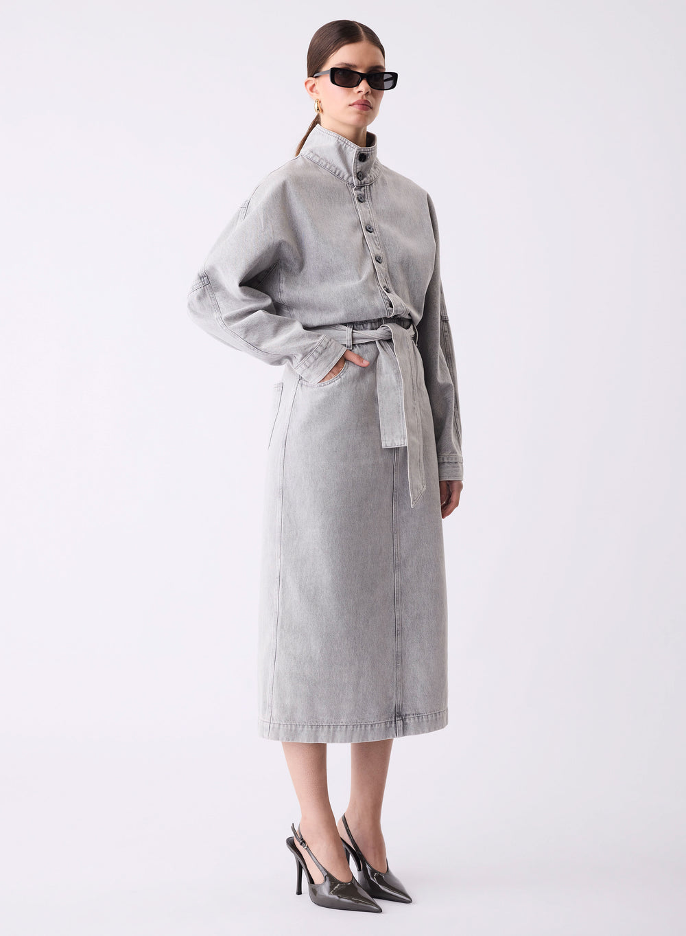 concord denim dress by esmaee