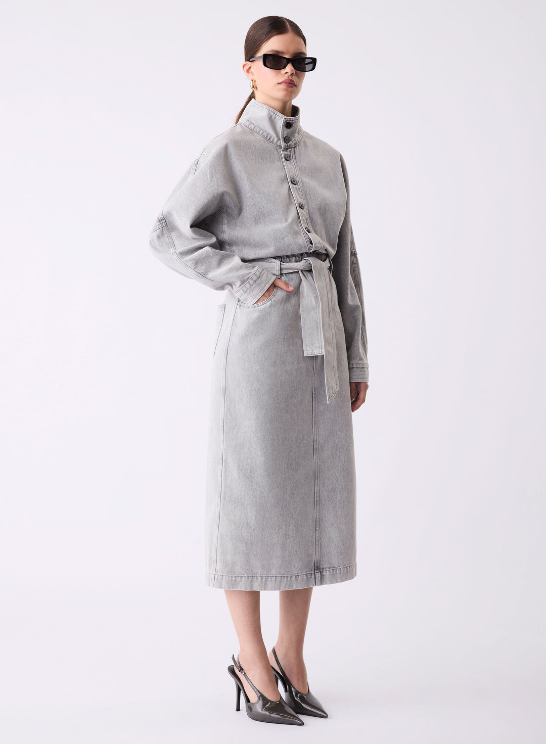 concord denim dress by esmaee