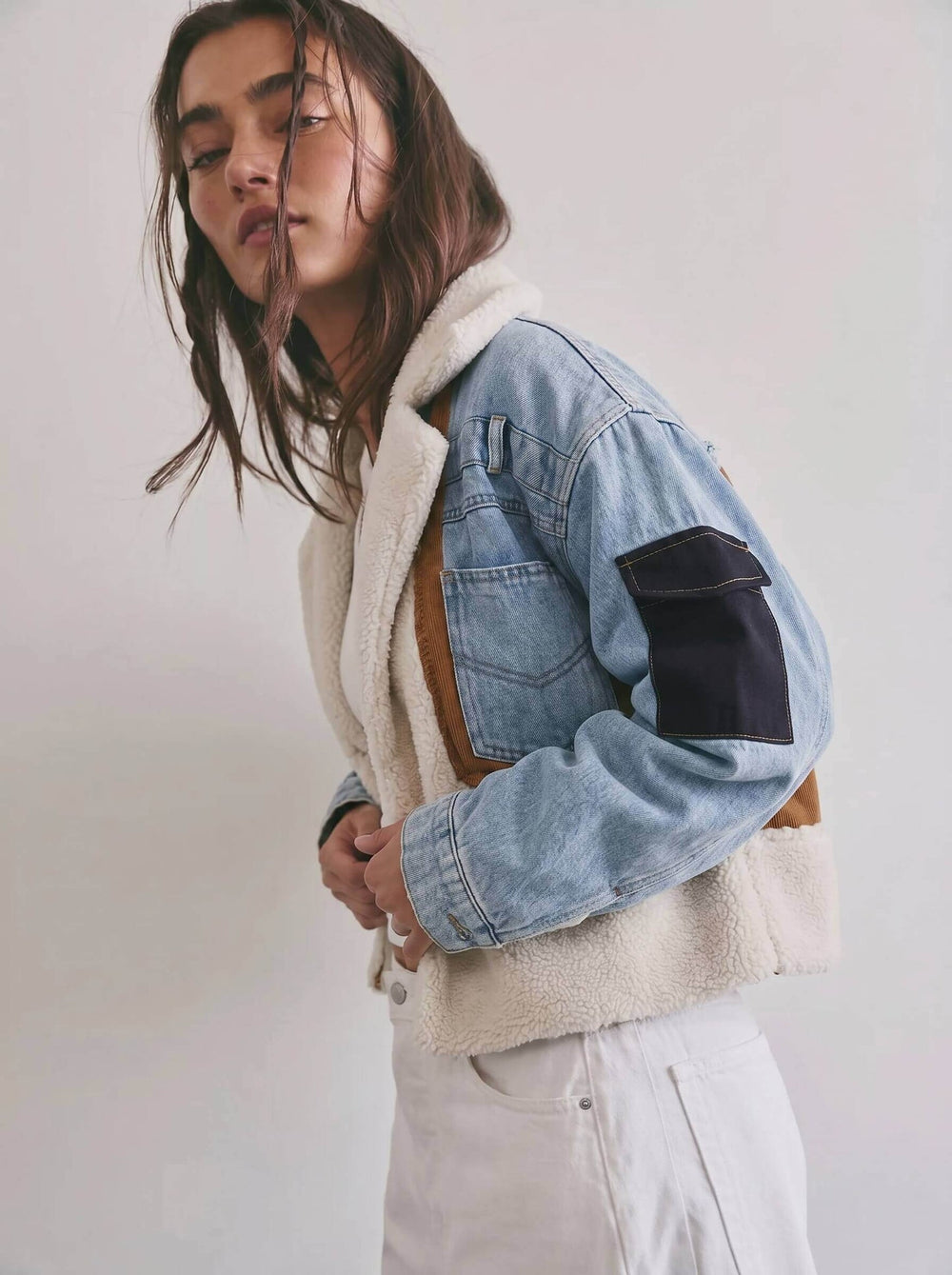 Denim Patchwork Bomber by smaibulun