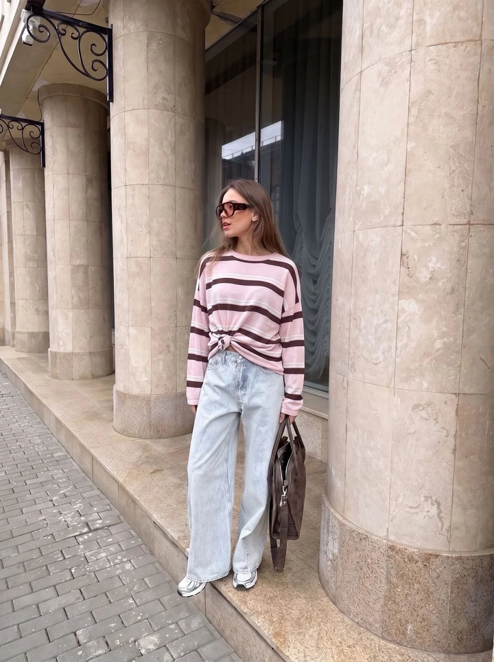 smaibulun long sleeve knit top