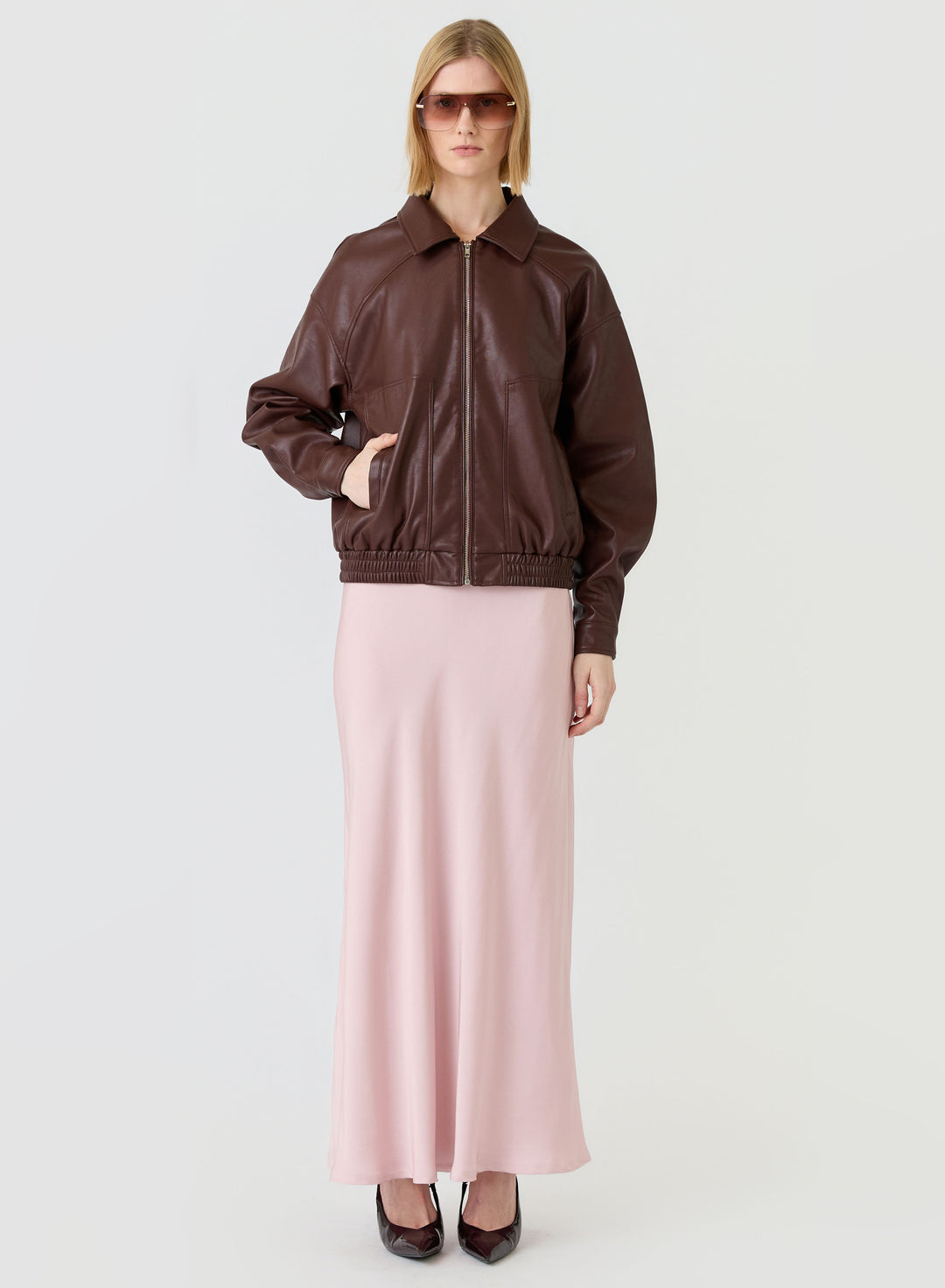 Esmaee Clea Jacket in mulberry