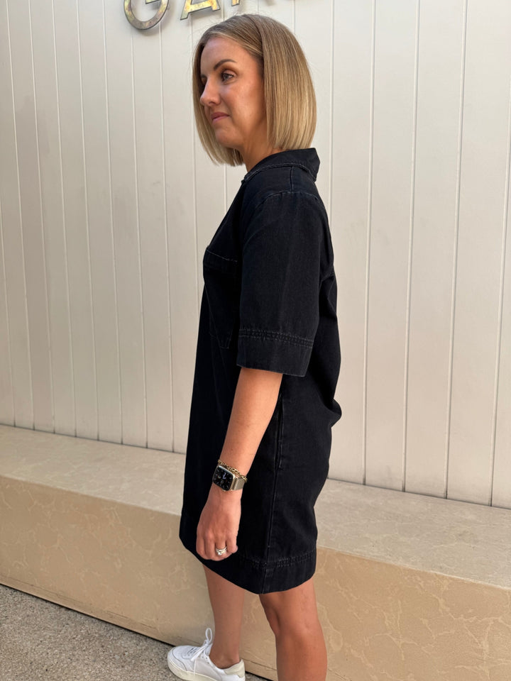 Woodstock Black Denim Dress