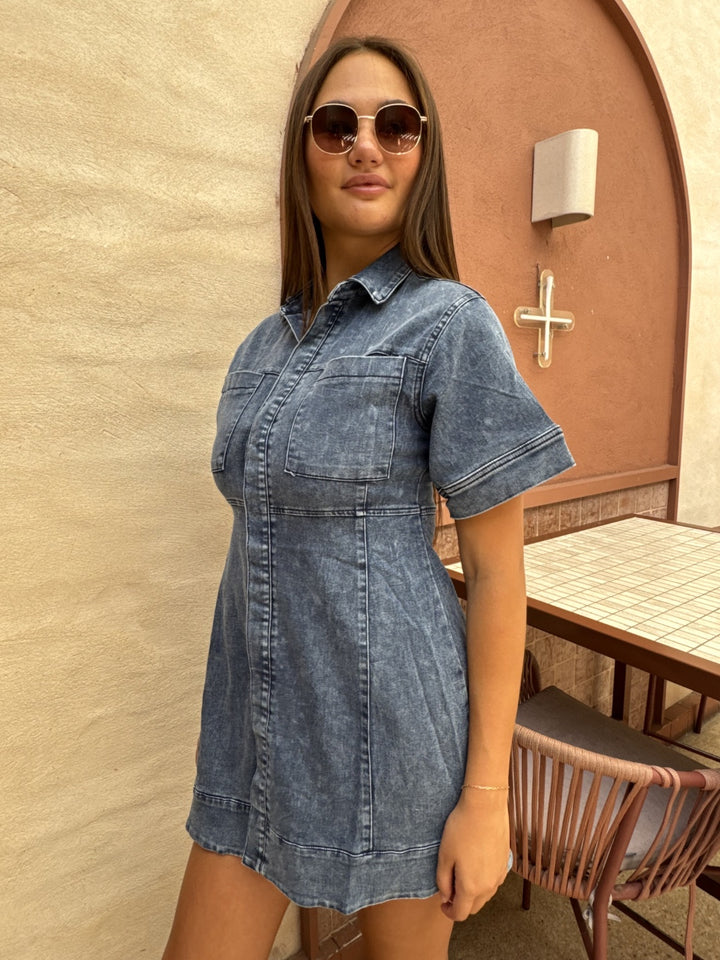 Indi Luxe Uma Denim Midi Dress