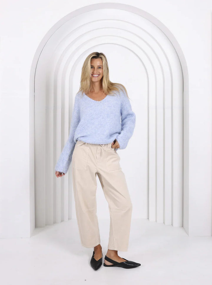 Leo Barrel Jean Vanilla Corduroy / PRE-ORDER