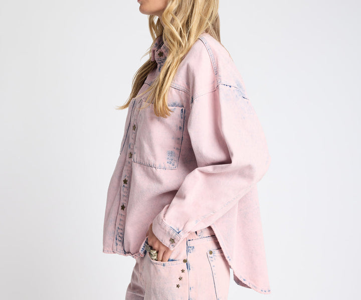  PINK HAZE STAR TEASER DARIA DENIM SHACKET