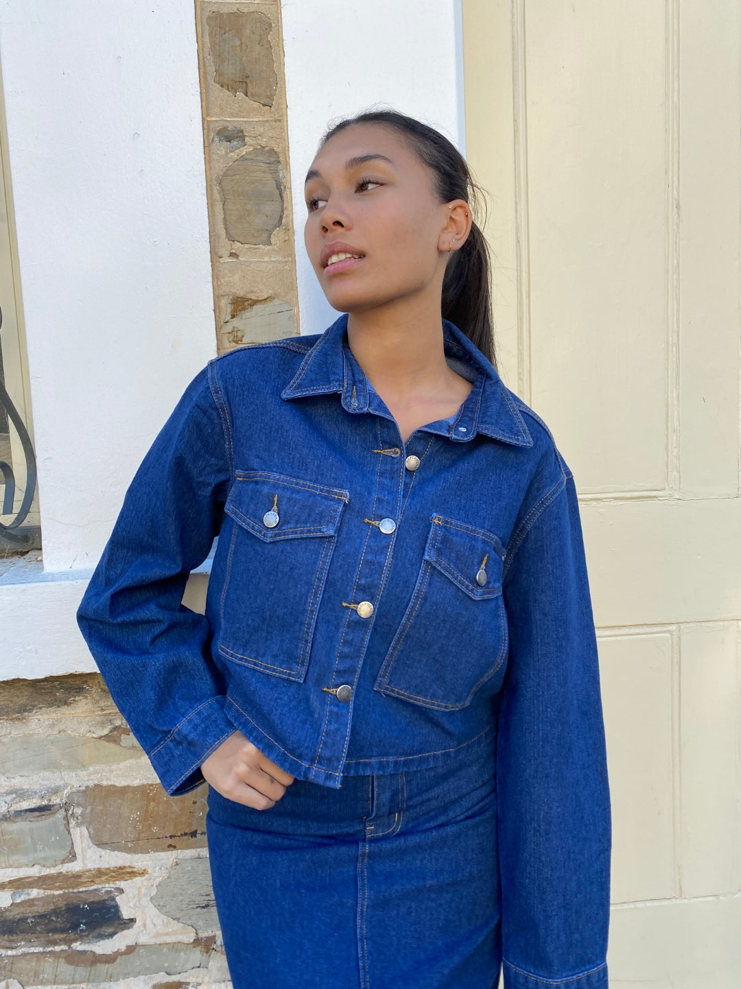 Cropped Denim Jacket from Paper Heart
