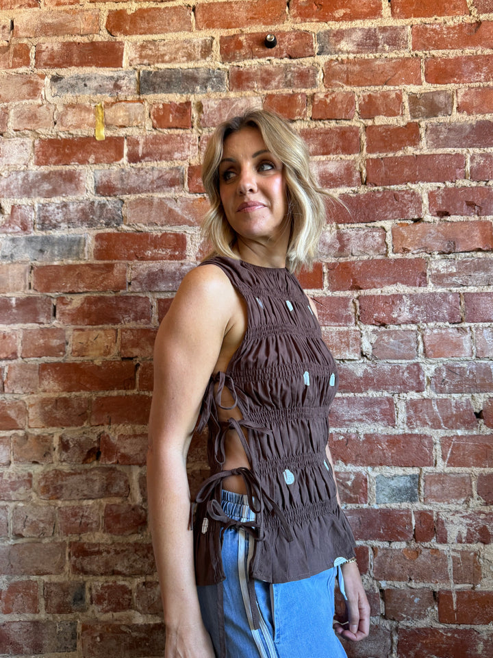Ruby Tie Top