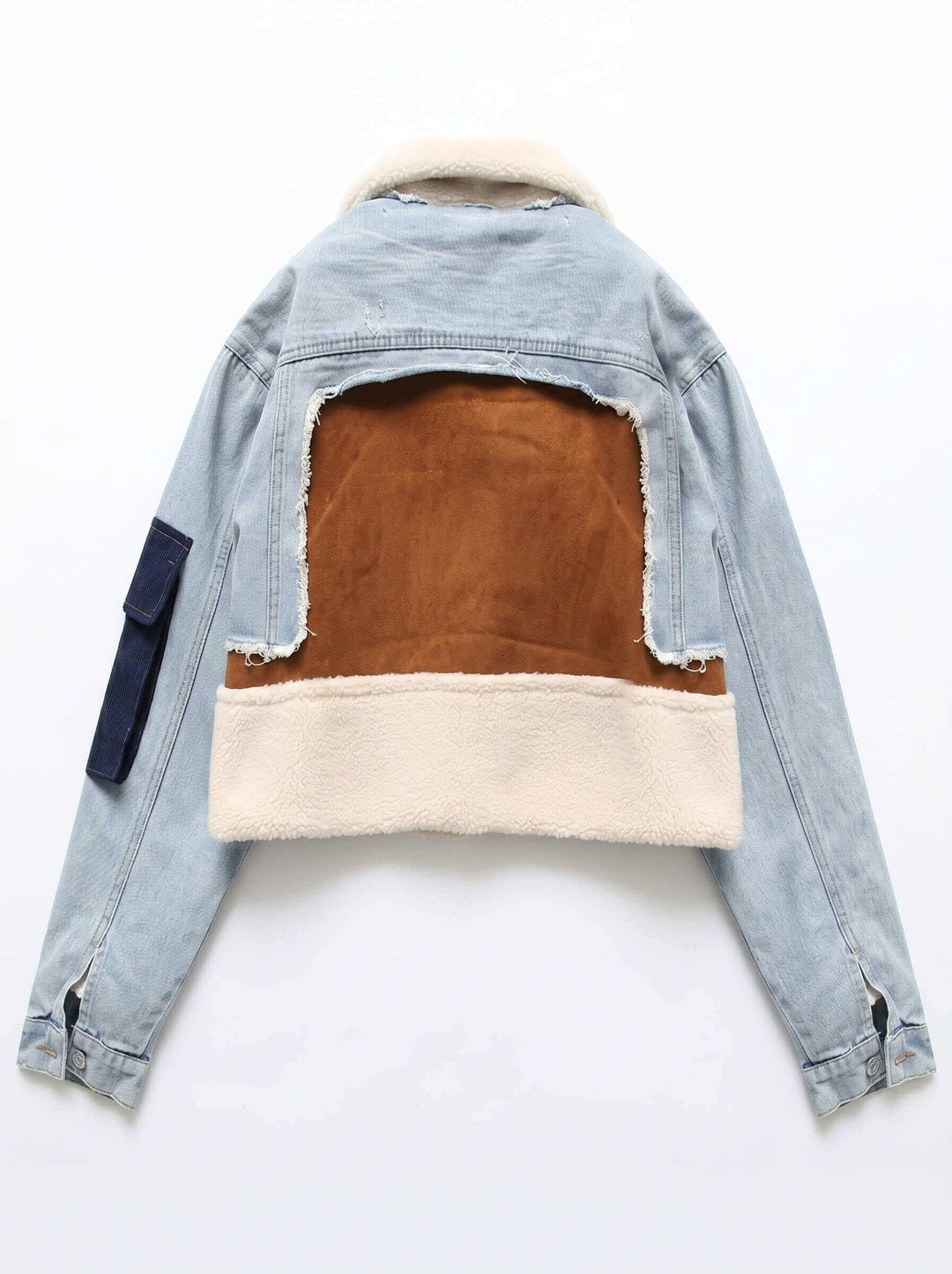 Denim Patchwork Bomber