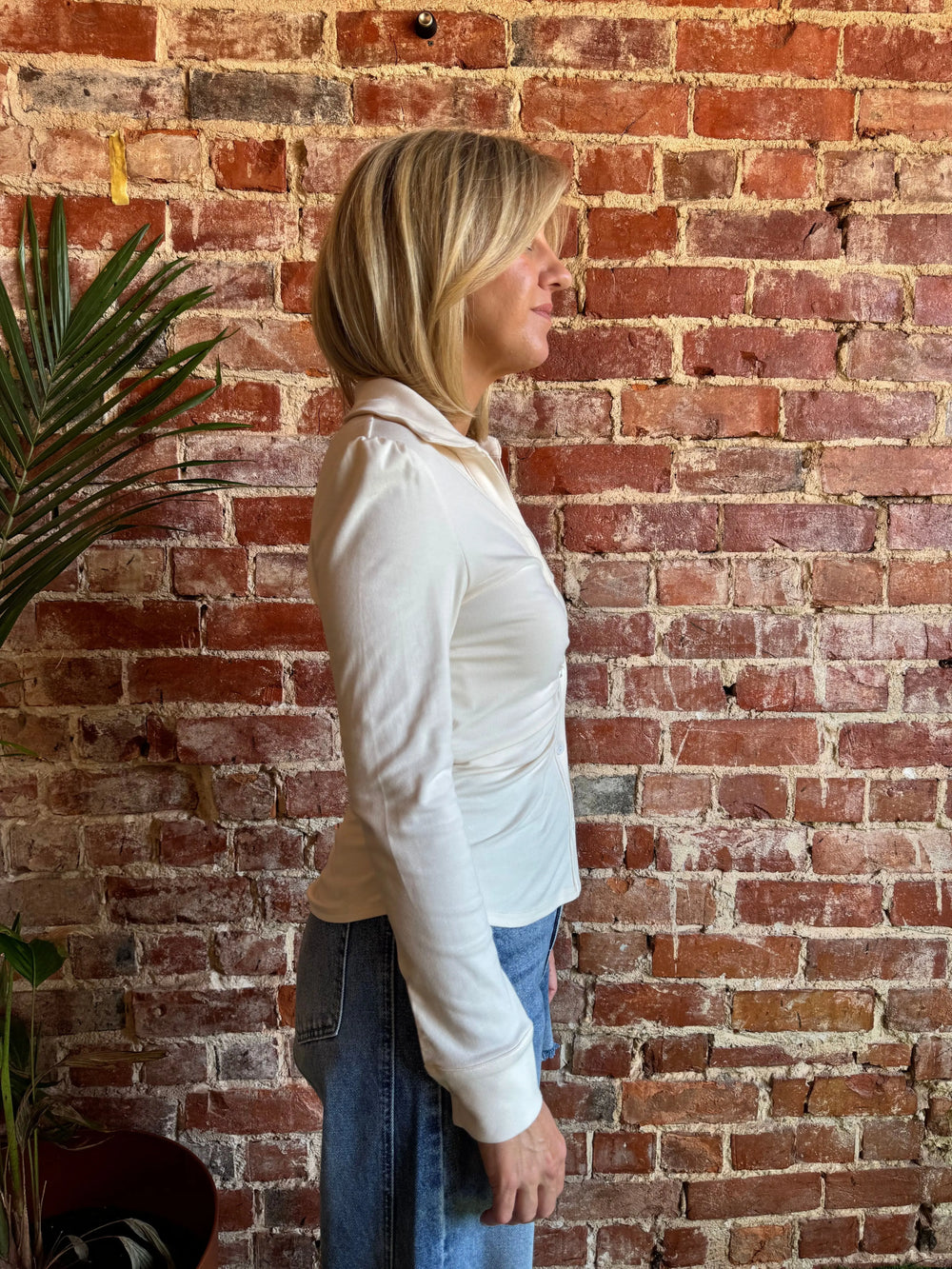 Miranda Ruched Shirt Sunny Girl