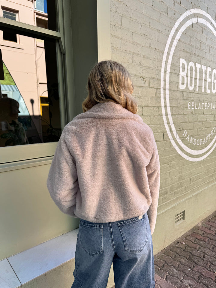 beige bomber jacket from sunny girl