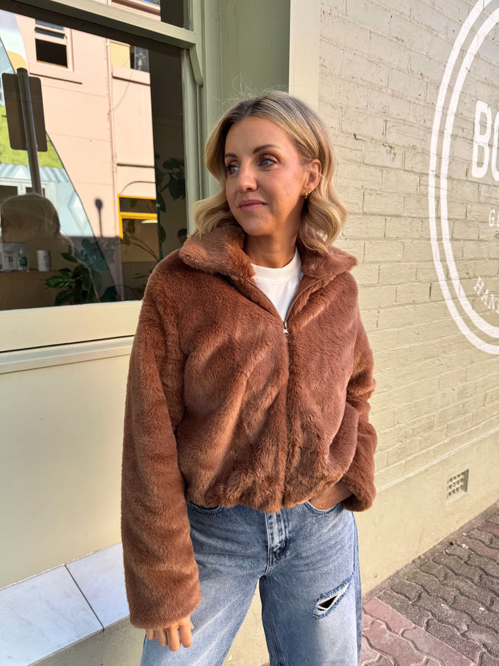 cropped bomber style jacket from sunny girl