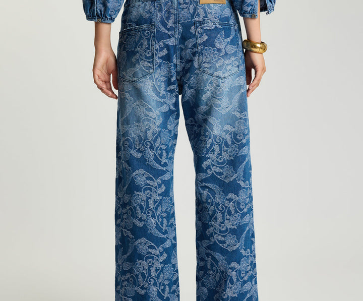 Soaring Free Drawstring Jeans one teaspoon back detail