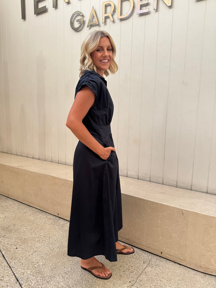 Sunday Dress by Sunny Girl in black side detail