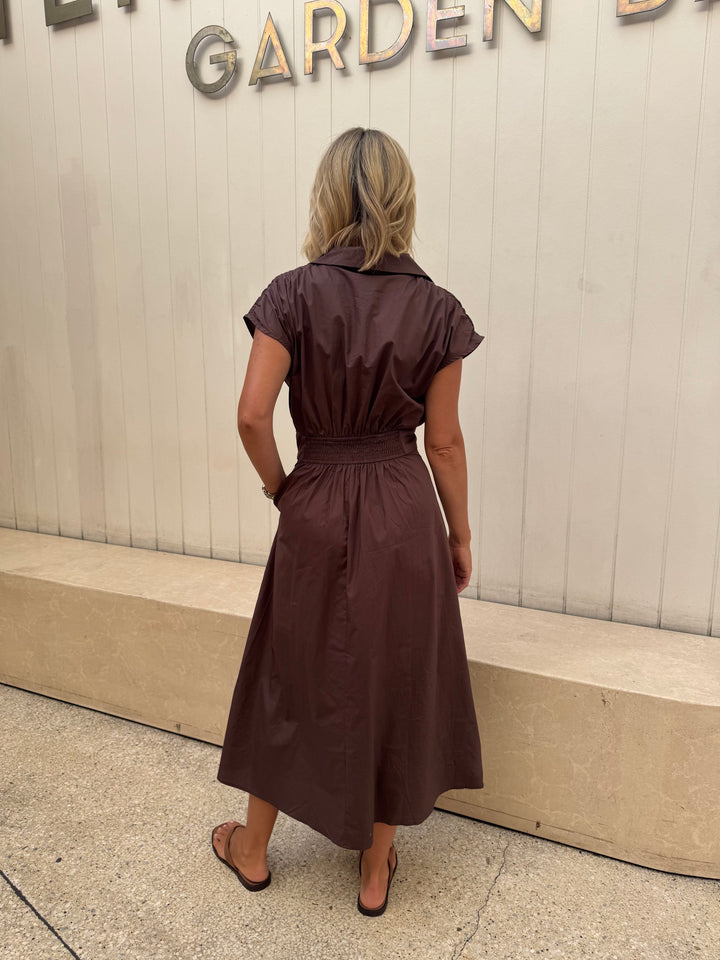 brown sunny girl dress