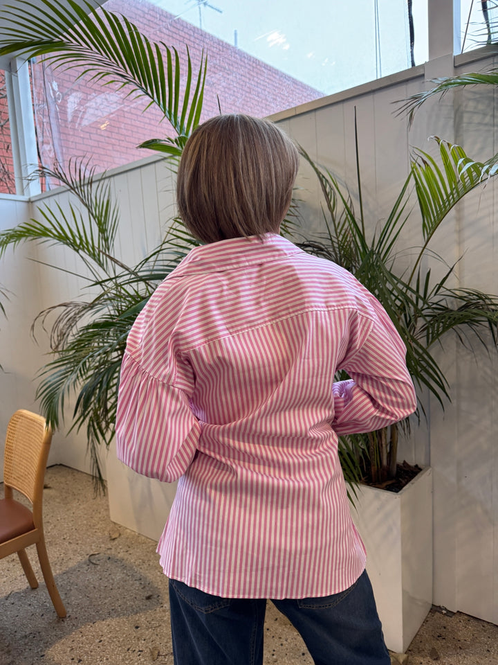 Taulah Shirt Pink Stripe