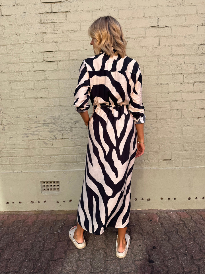 Zebra Long Sleeve Dress