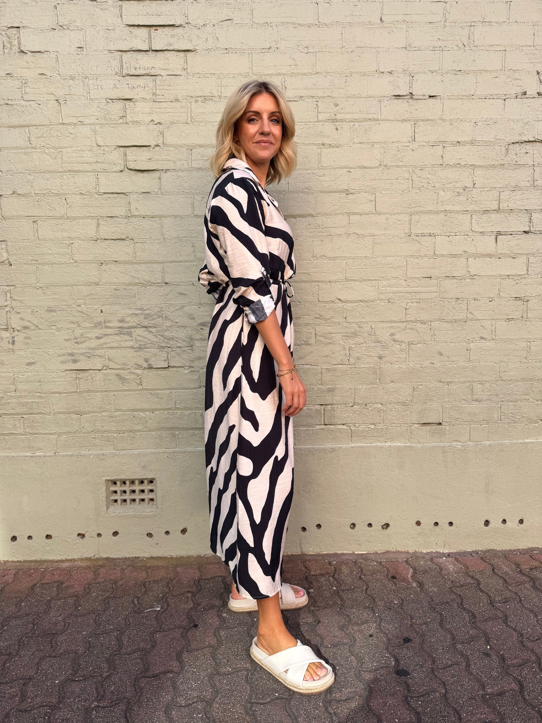 Zebra Long Sleeve Dress