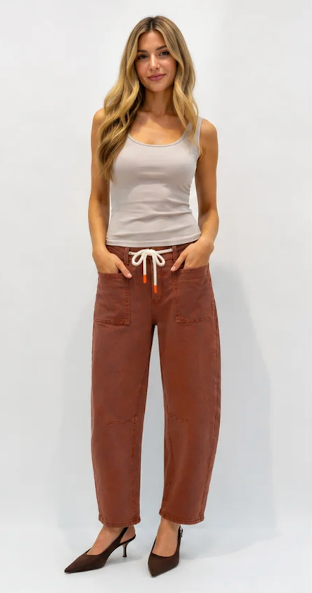 Carter Barrel Jean / Brandy