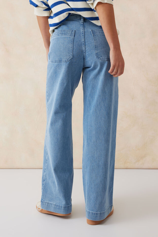 Wide Leg Patch Pocket Jeans from Ceres Life