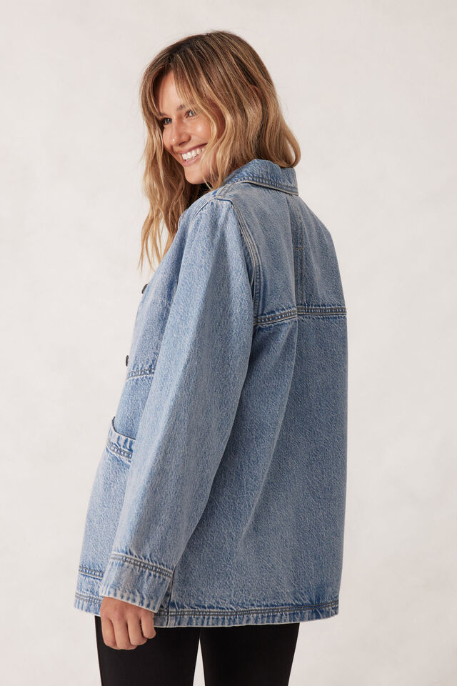 Ceres Life Ava Chore Shacket back detail
