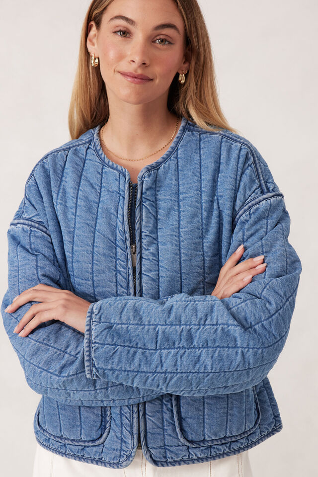 Ceres Life Comfy Quilted Boxy Jacket