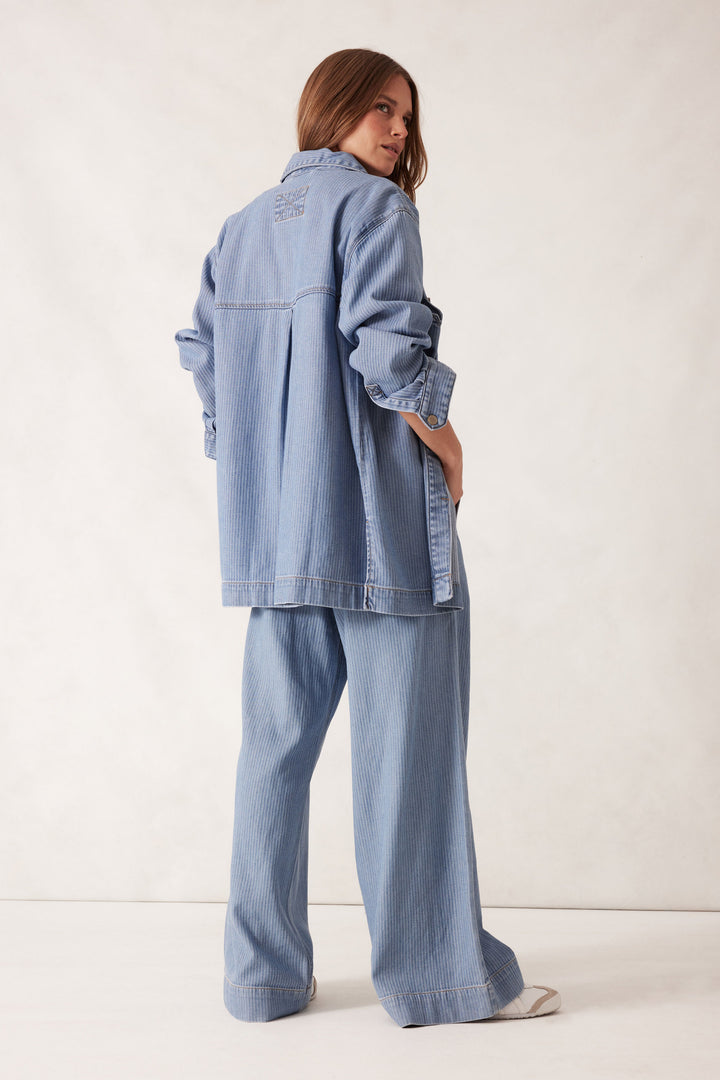 Ceres Life Goldie Longline Denim Shacket