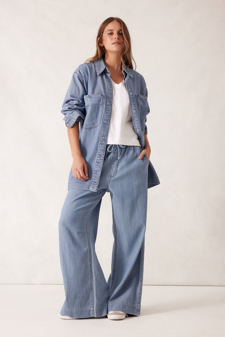 Ceres Life Goldie Longline Denim Shacket