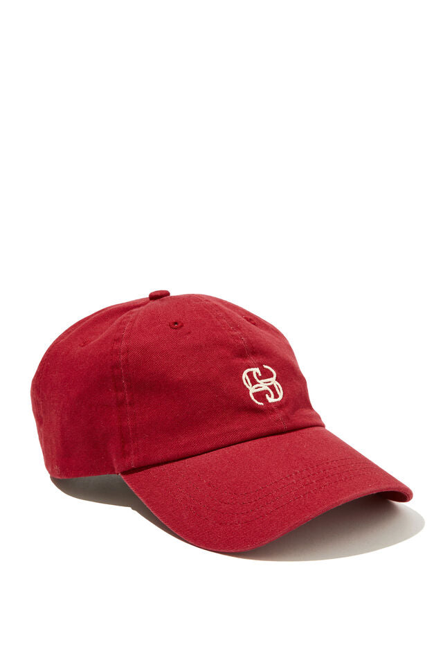 ceres life embroidered cap red