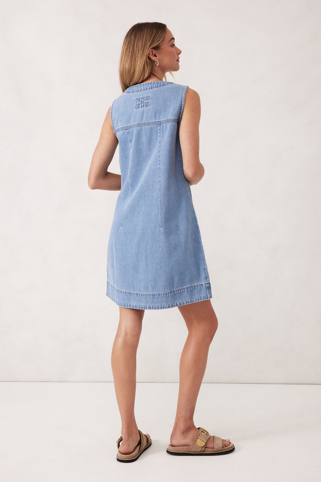 Seamed Mini Shift Dress