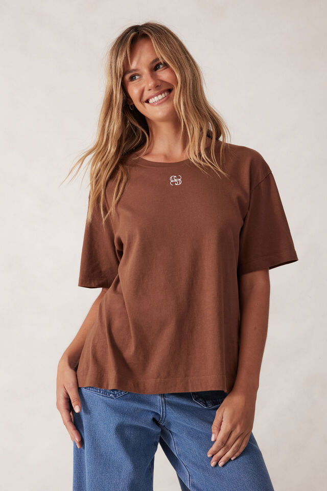 Ceres Life Stevie Slouchy Split Hem Tee